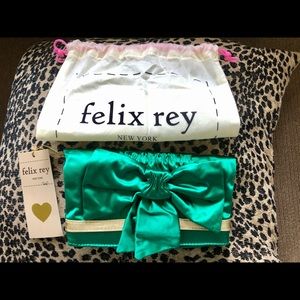 Felix Rey Emerald Green Lola Clutch BNWT